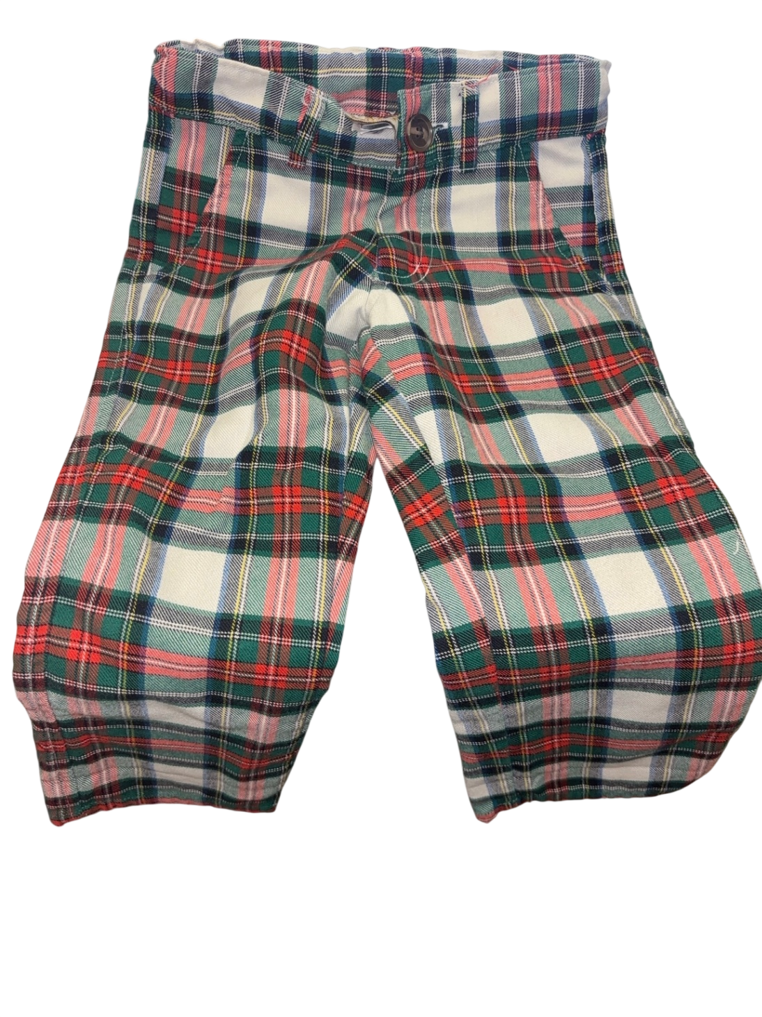 The Beaufort Bonnet Green, Red & White Plaid Pants, 3T
