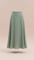 Sage green flowy midi skirt