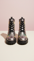 Chunky Metallic Ankle Boots