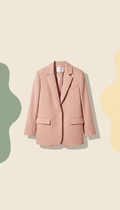 Blush Double-Breasted Statement Blazer