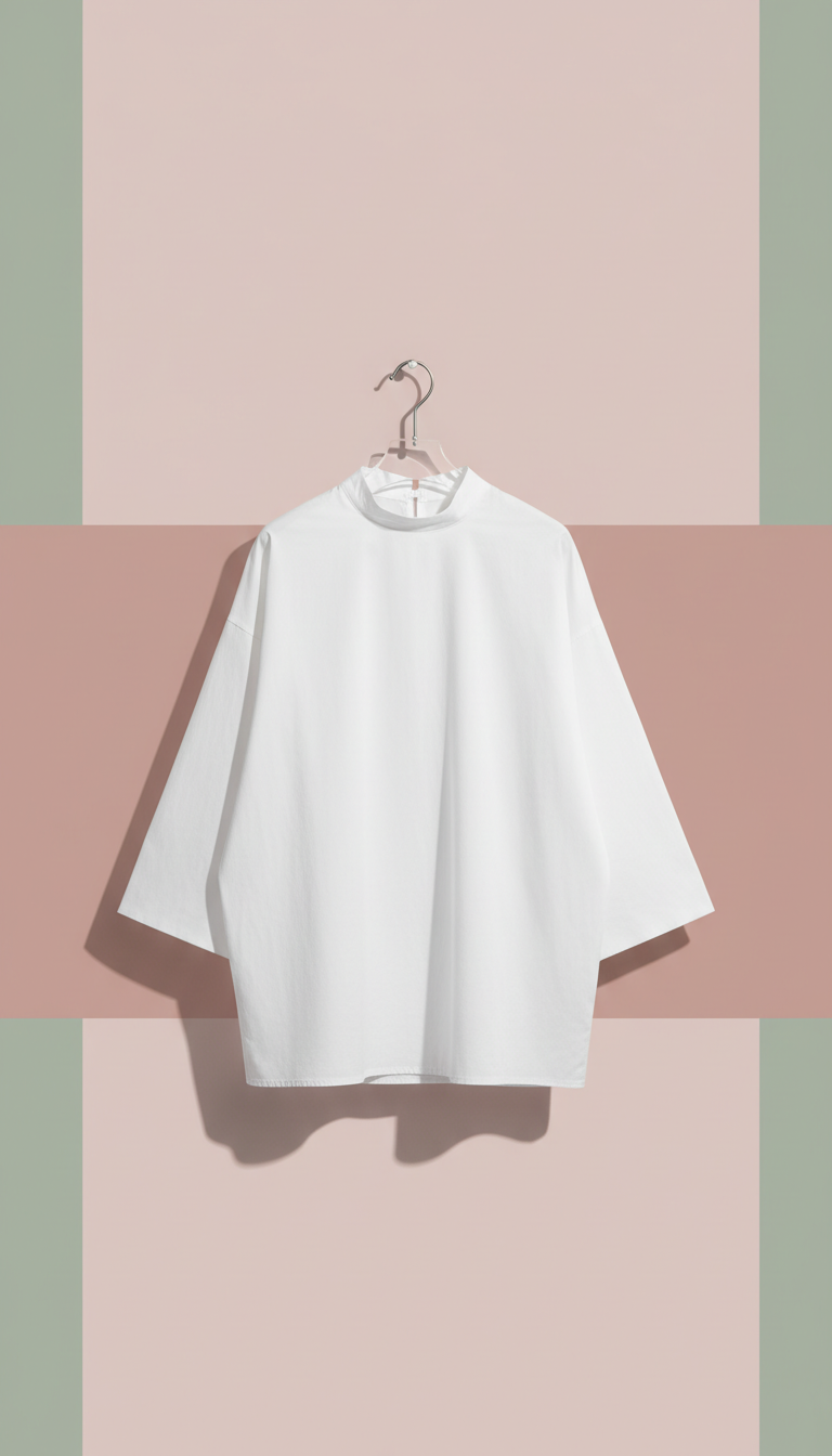 White blouse with crisp tailoring