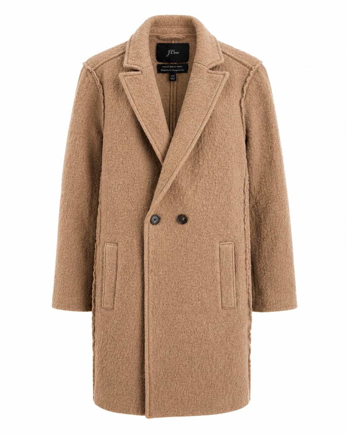 J. Crew Italian Boiled Wool Double-Breasted Coat, Women's 8