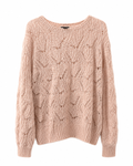 Halogen Blush Open-Knit Sweater, Women's Large