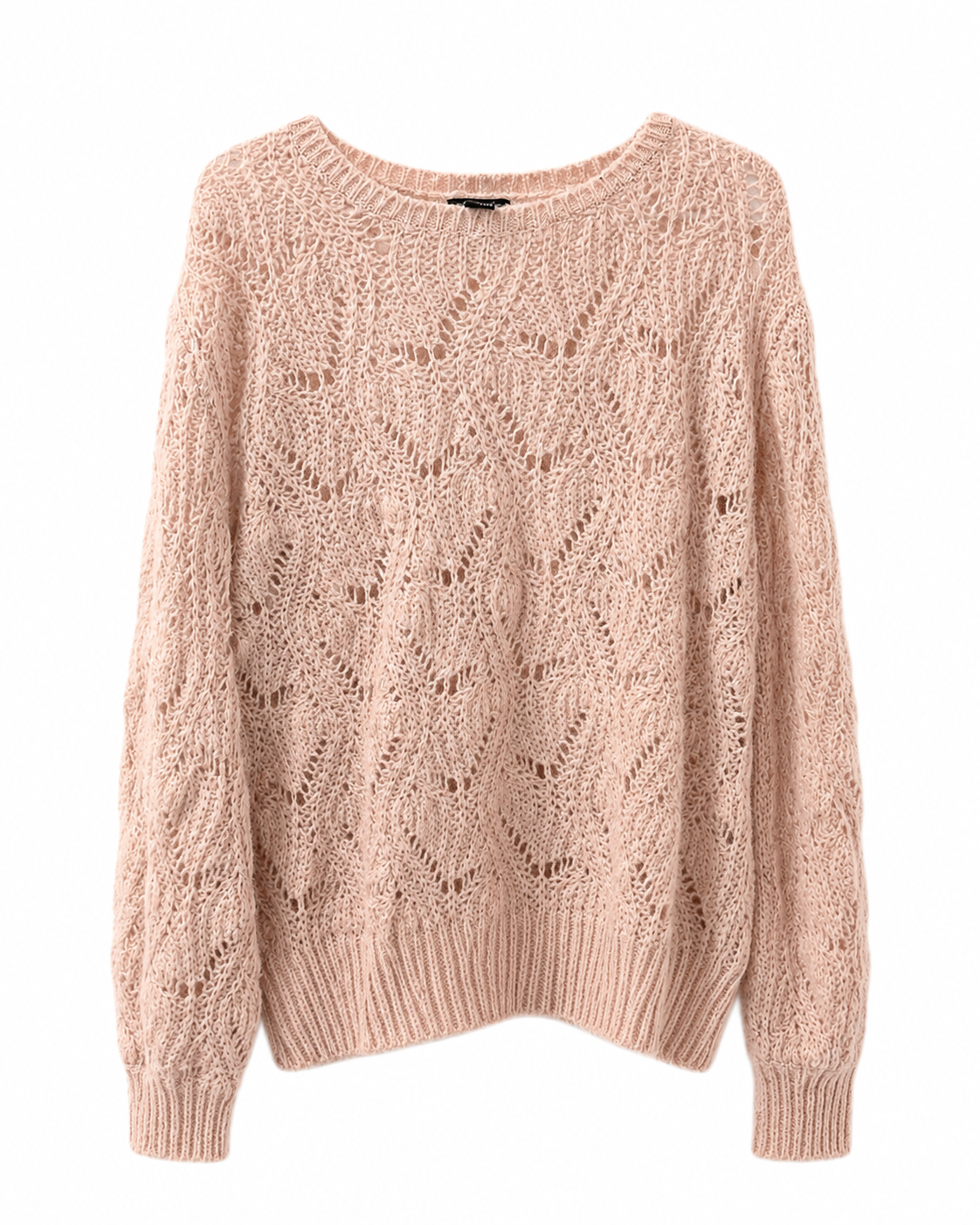 Halogen Blush Open-Knit Sweater, Women's Large
