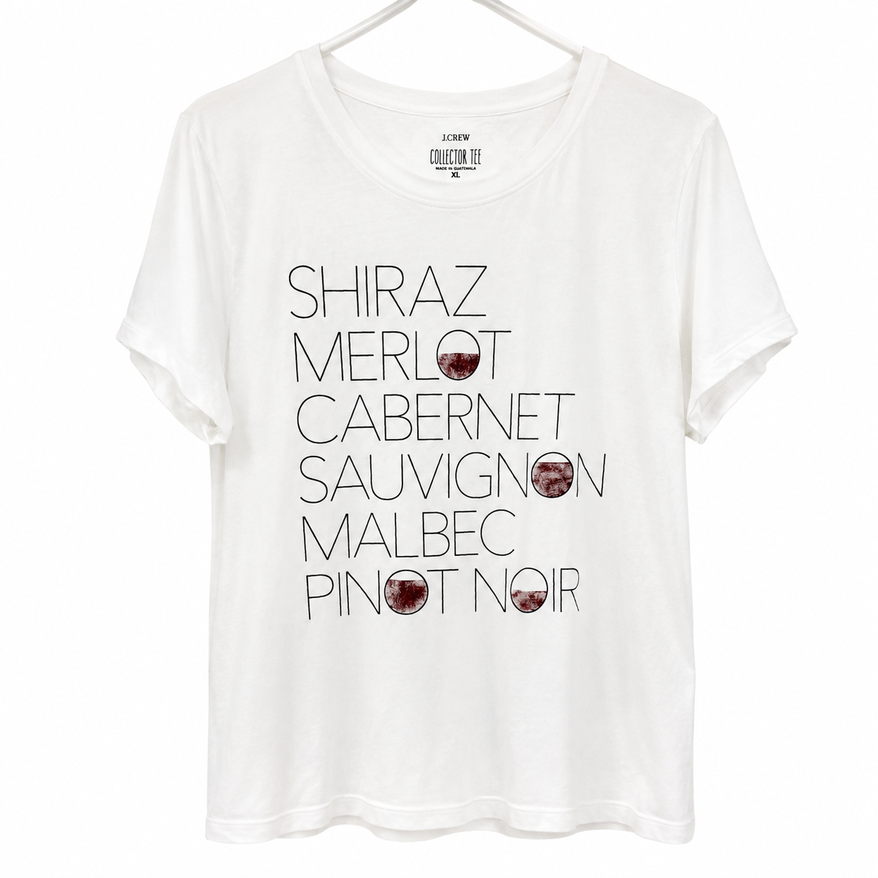 J. Crew Collector Tee Wine Graphic T-Shirt, Women's X-Large