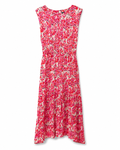 Scoop Pink Abstract Print Sleeveless Maxi Dress, Women's Small