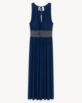 R&M Richards Navy Embellished Waist Formal Gown, Women's 8