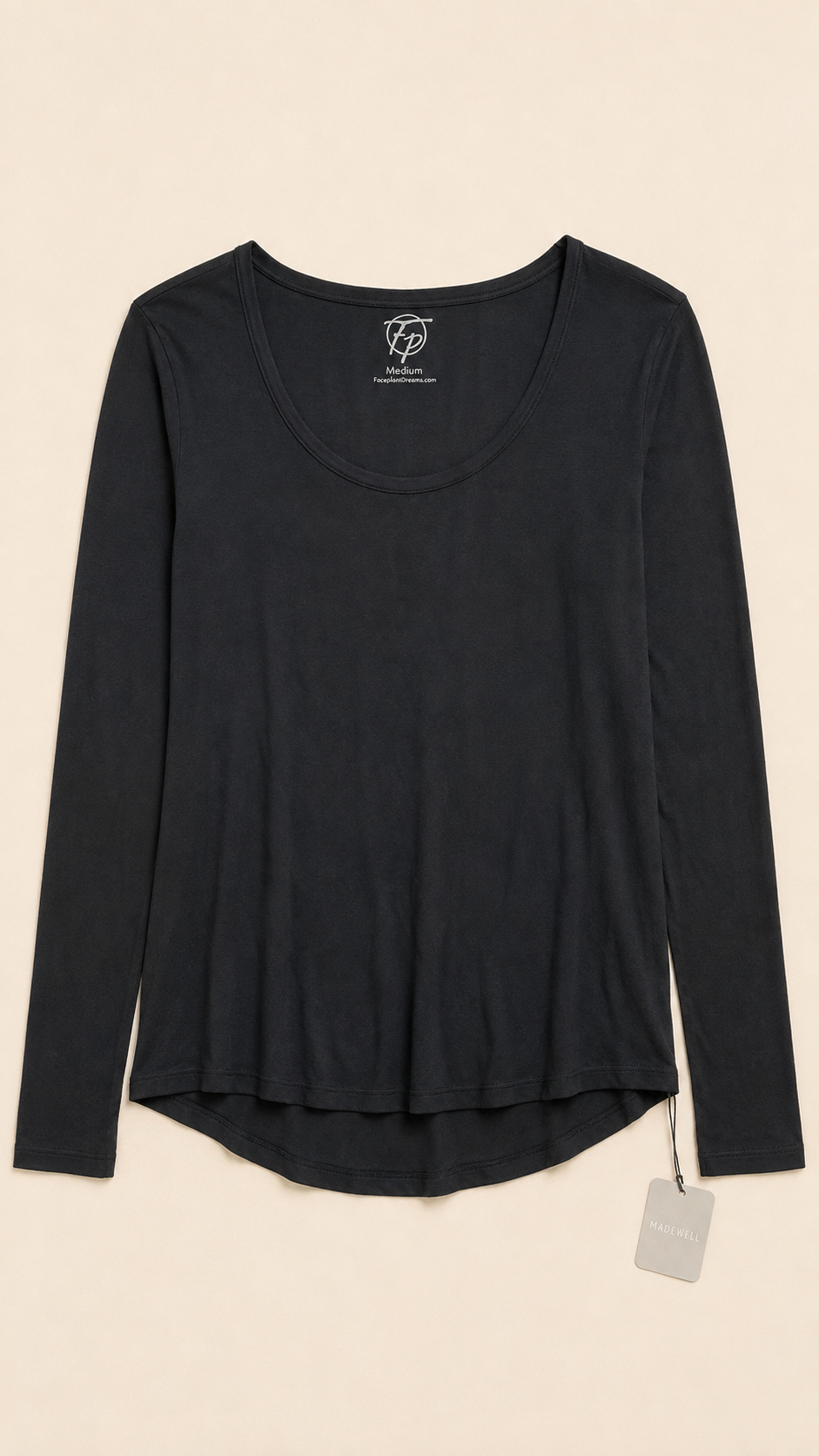 Faceplant Dreams Bamboo Long-Sleeve Lounge Top, NWT, Women's Medium