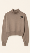 Wild Fable Bow Graphic Turtleneck Sweatshirt, XX-Small