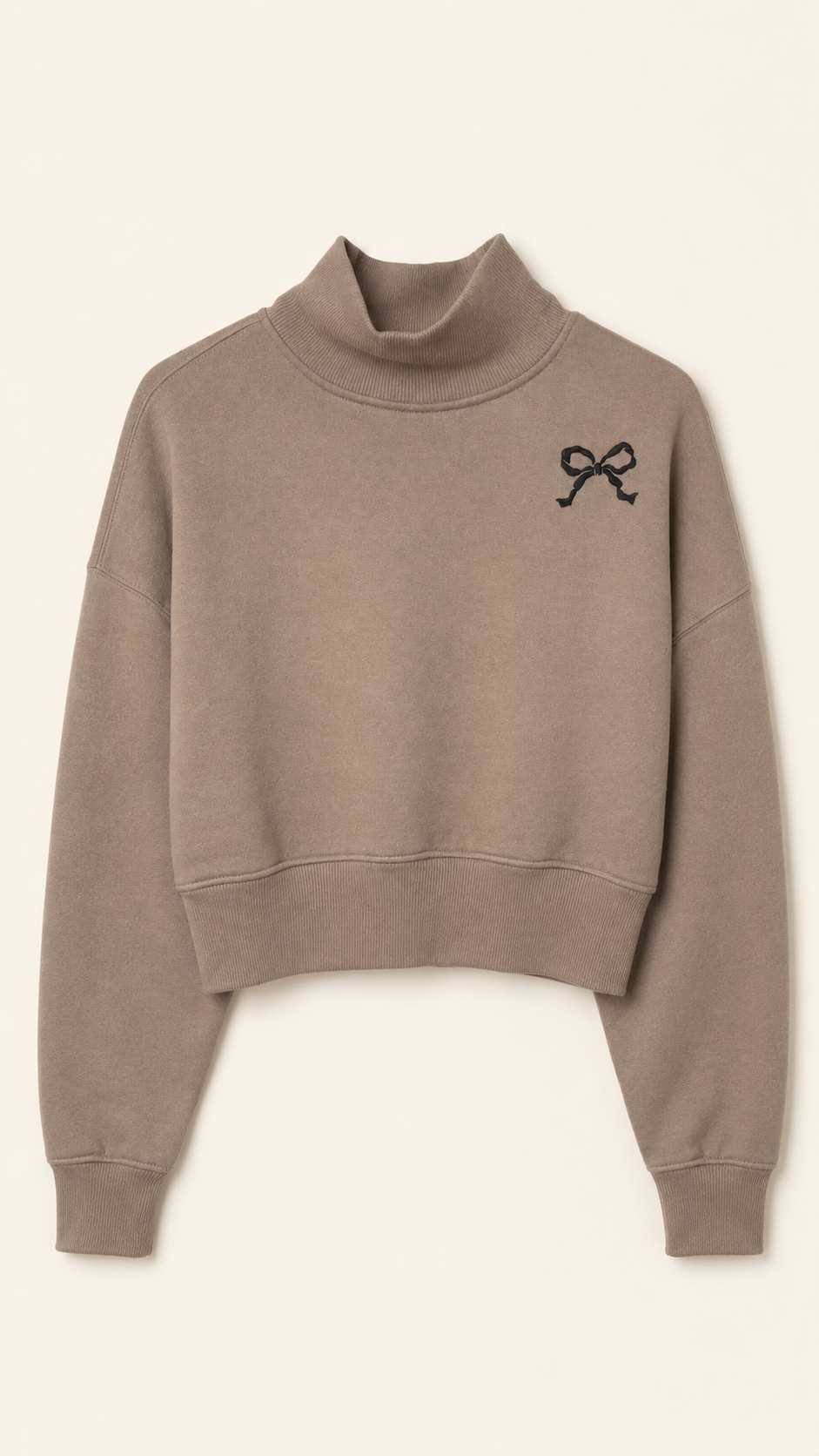 Wild Fable Bow Graphic Turtleneck Sweatshirt, XX-Small