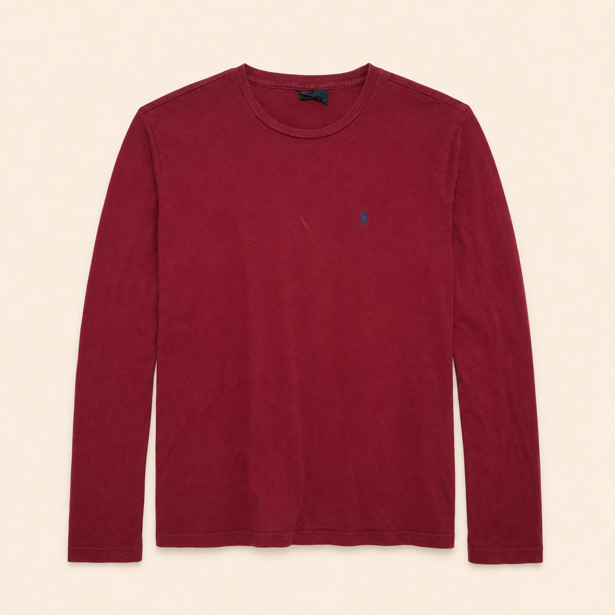 Polo Ralph Lauren Men's Burgundy Long-Sleeve Tee, Medium