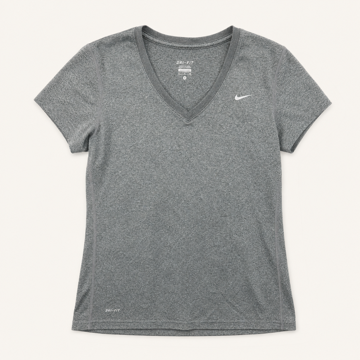 Nike Gray Dri-FIT V-Neck Athletic Top, Small
