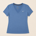Nike Blue Dri-FIT V-Neck Athletic Top, Small