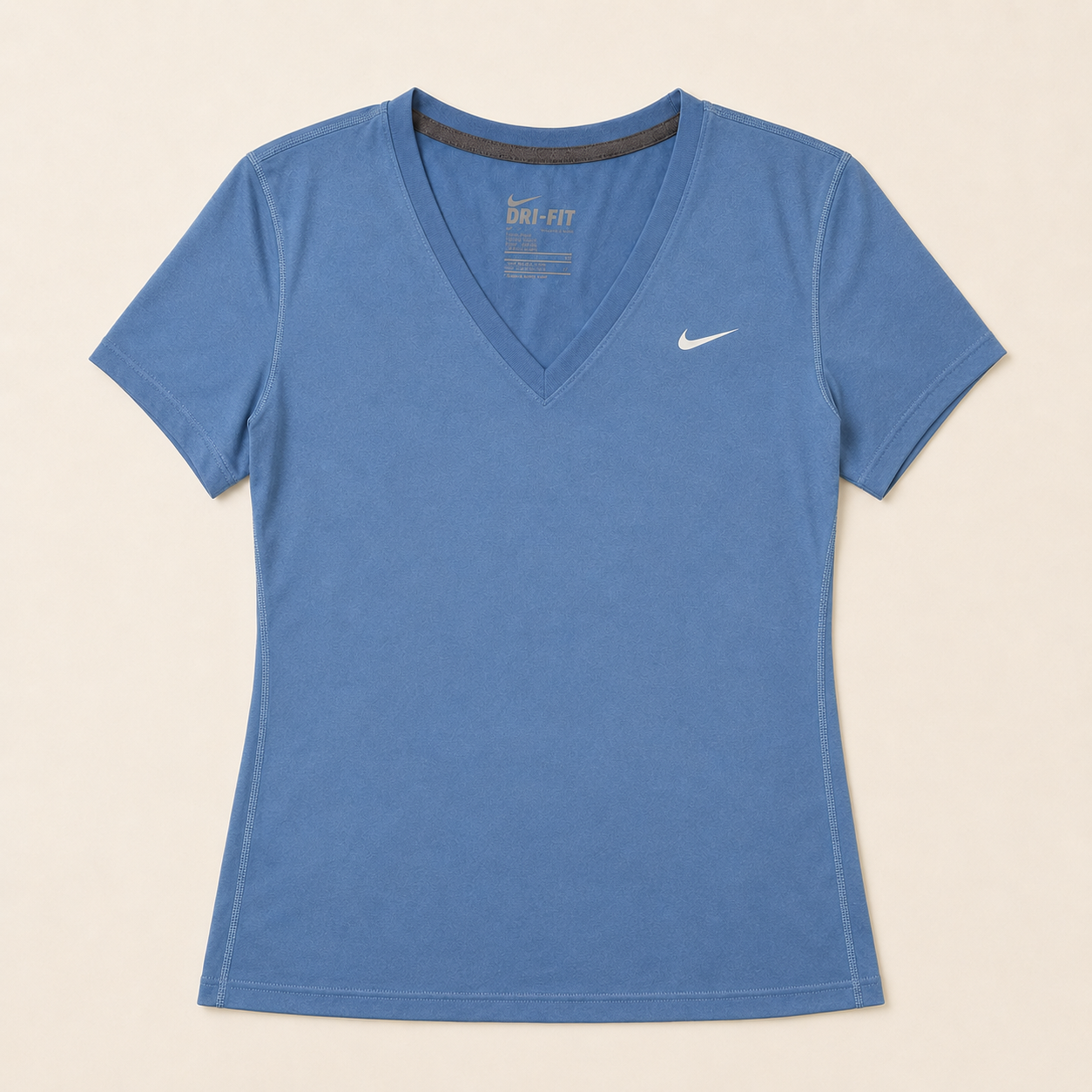 Nike Blue Dri-FIT V-Neck Athletic Top, Small