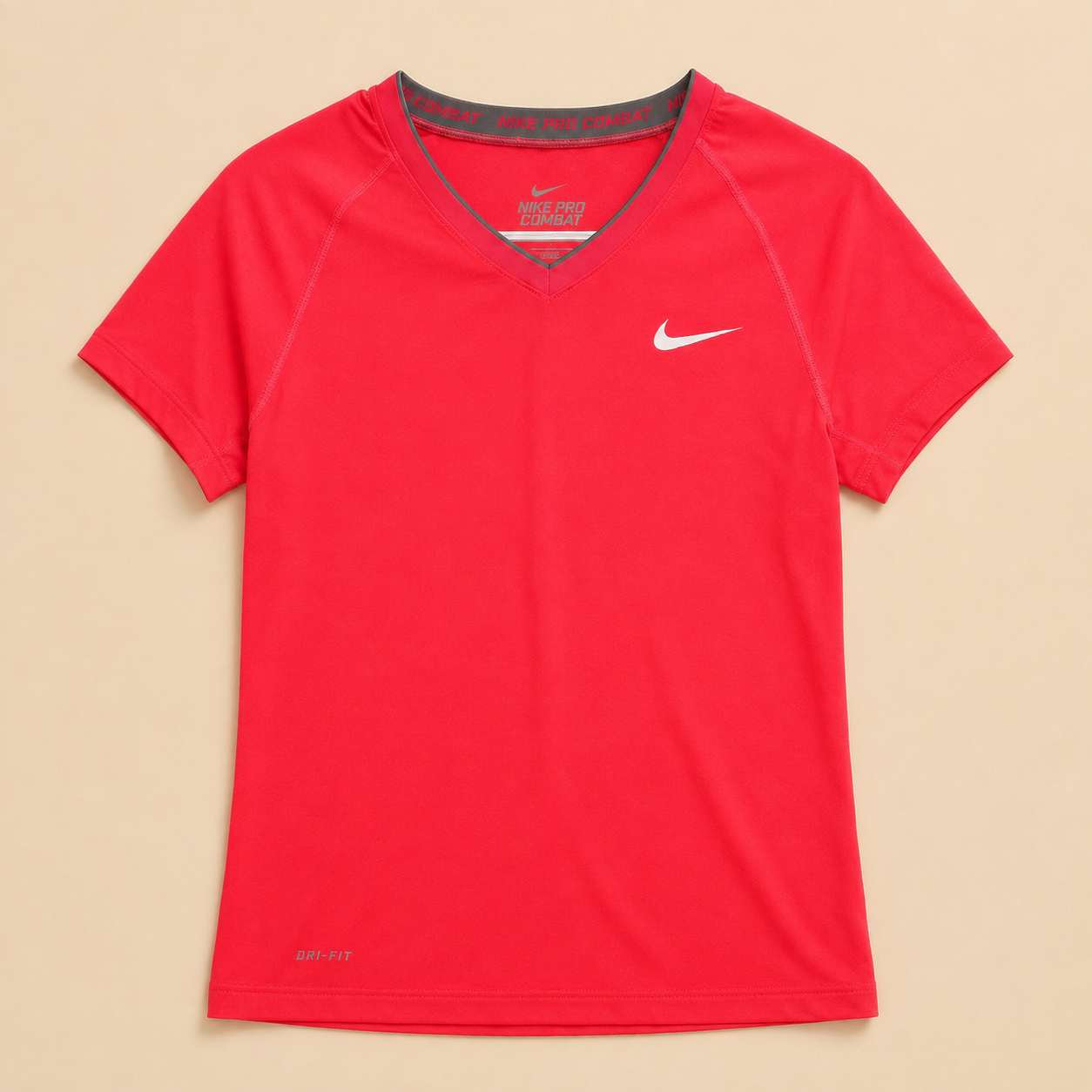 Nike Pro Combat Coral Fitted Athletic Top, Small