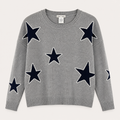 Sweet Romeo Gray Star Print Sweater, Women's Medium