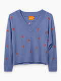 WISPR Lightning Bolt V-Neck Sweater, Women's Small