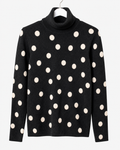 Ann Taylor Polka Dot Turtleneck Sweater, Women's Medium