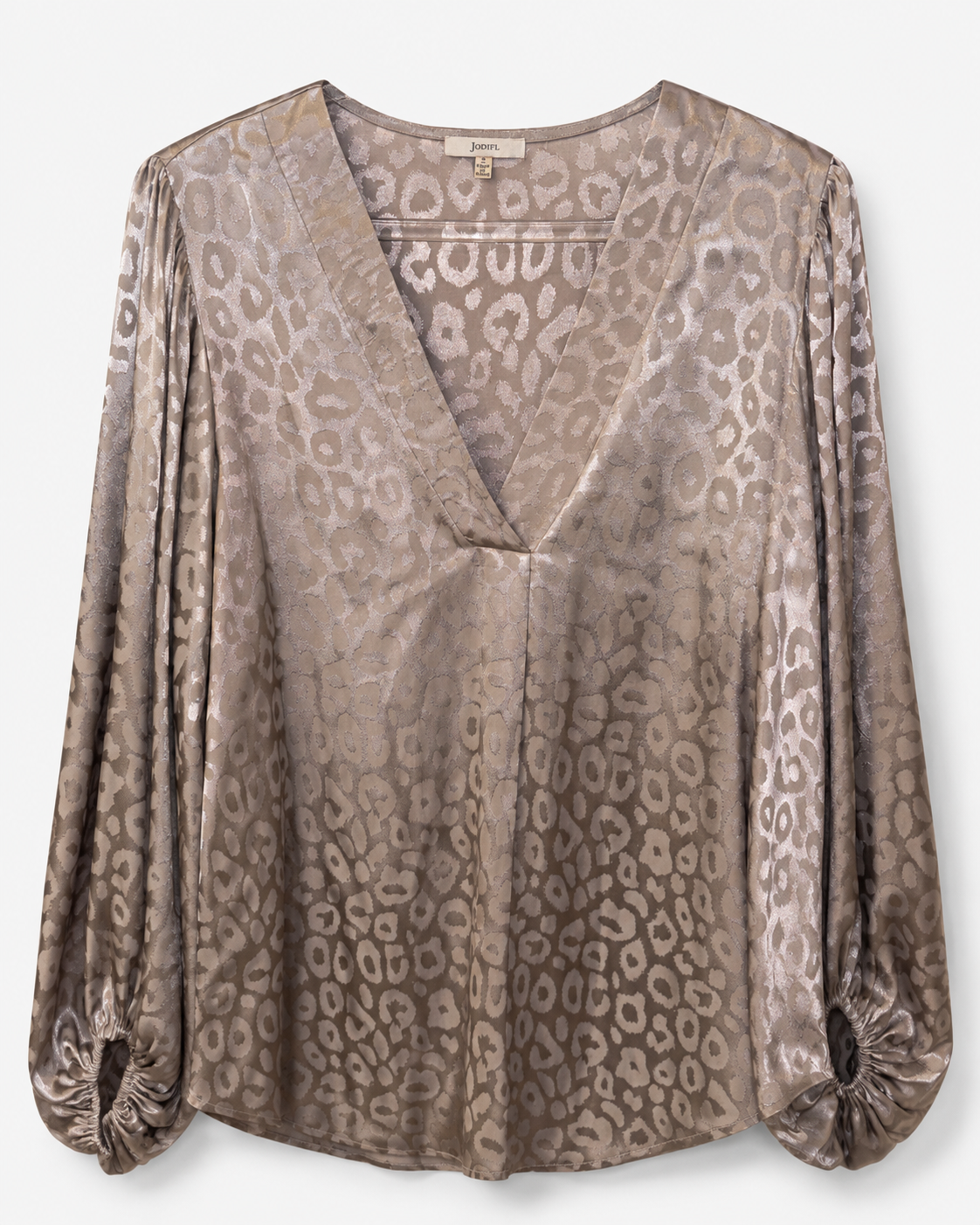 Jodifl Metallic Leopard Print Blouse, Women's Small