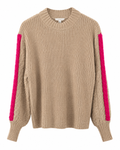 THML Cable-Knit Contrast Stripe Sweater, Women's Small