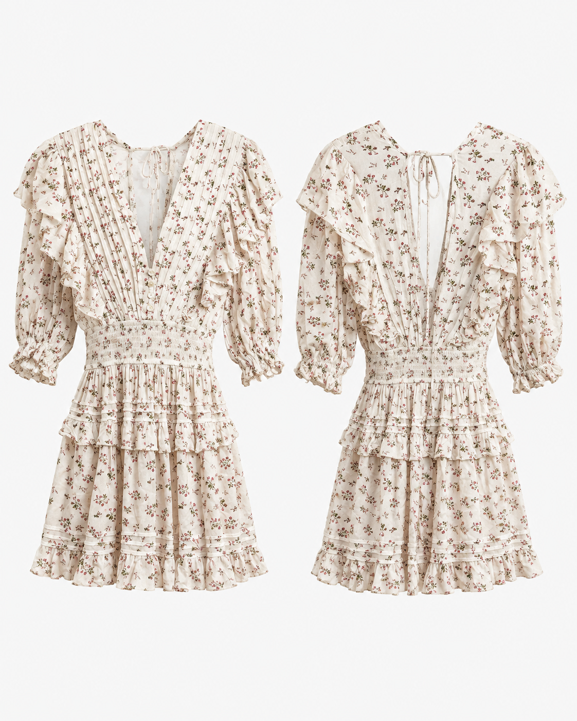Jen's Pirate Booty Floral Ruffle Mini Dress, NWT, X-Small
