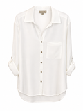 Chenault White Button-Front Blouse NWT, Women's Small