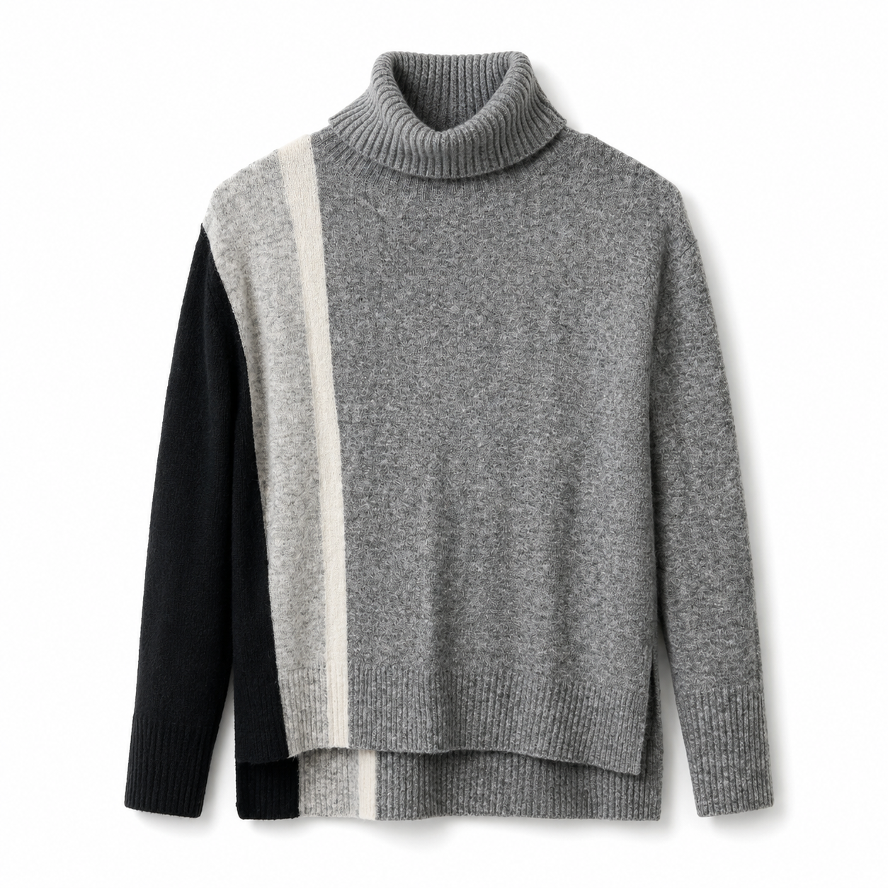 Athleta Colorblock Merino Wool Turtleneck Sweater, Women's Small
