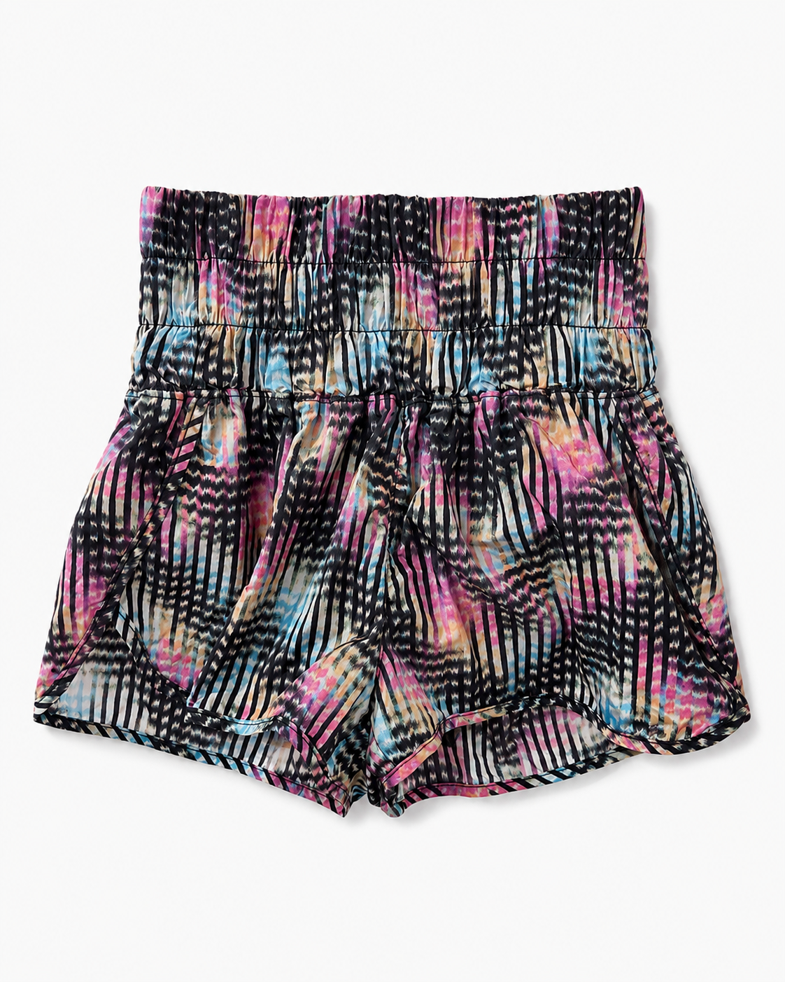 Free People Smocked-Waist Printed Shorts, Small