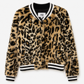 Jack by BB Dakota Leopard Faux-Fur Bomber Jacket, Women's Small