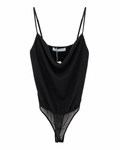 ASTR The Label Black Cowl-Neck Bodysuit NWT, Women's Small