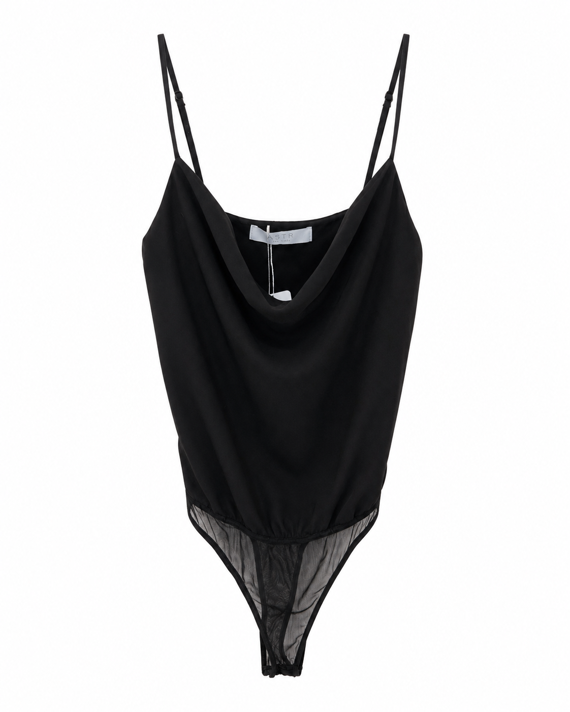 ASTR The Label Black Cowl-Neck Bodysuit NWT, Women's Small