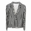 Cupcakes and Cashmere Black & White Striped Blazer, Women's Small