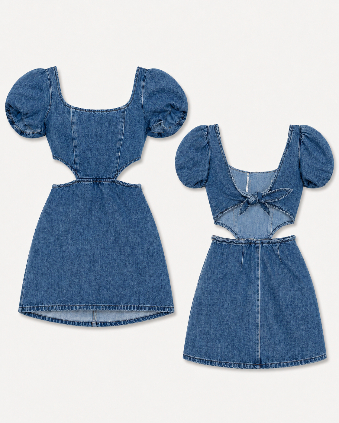Show Me Your Mumu Denim Cutout Mini Dress NWT, X-Small