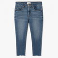 LOFT Curvy Straight Raw-Hem Jeans, Women's 2