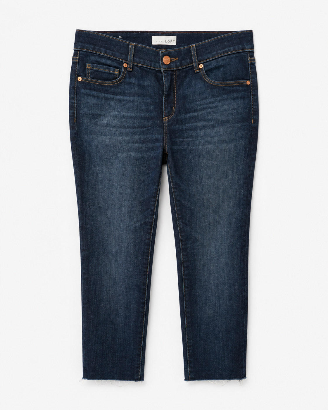 LOFT Modern Straight Raw-Hem Jeans, 27/4
