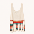 Multicolor Striped Knit Tank Top, Women's Medium