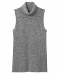 White House Black Market Heather Gray Sleeveless Cowl-Neck Tunic, Women's Medium