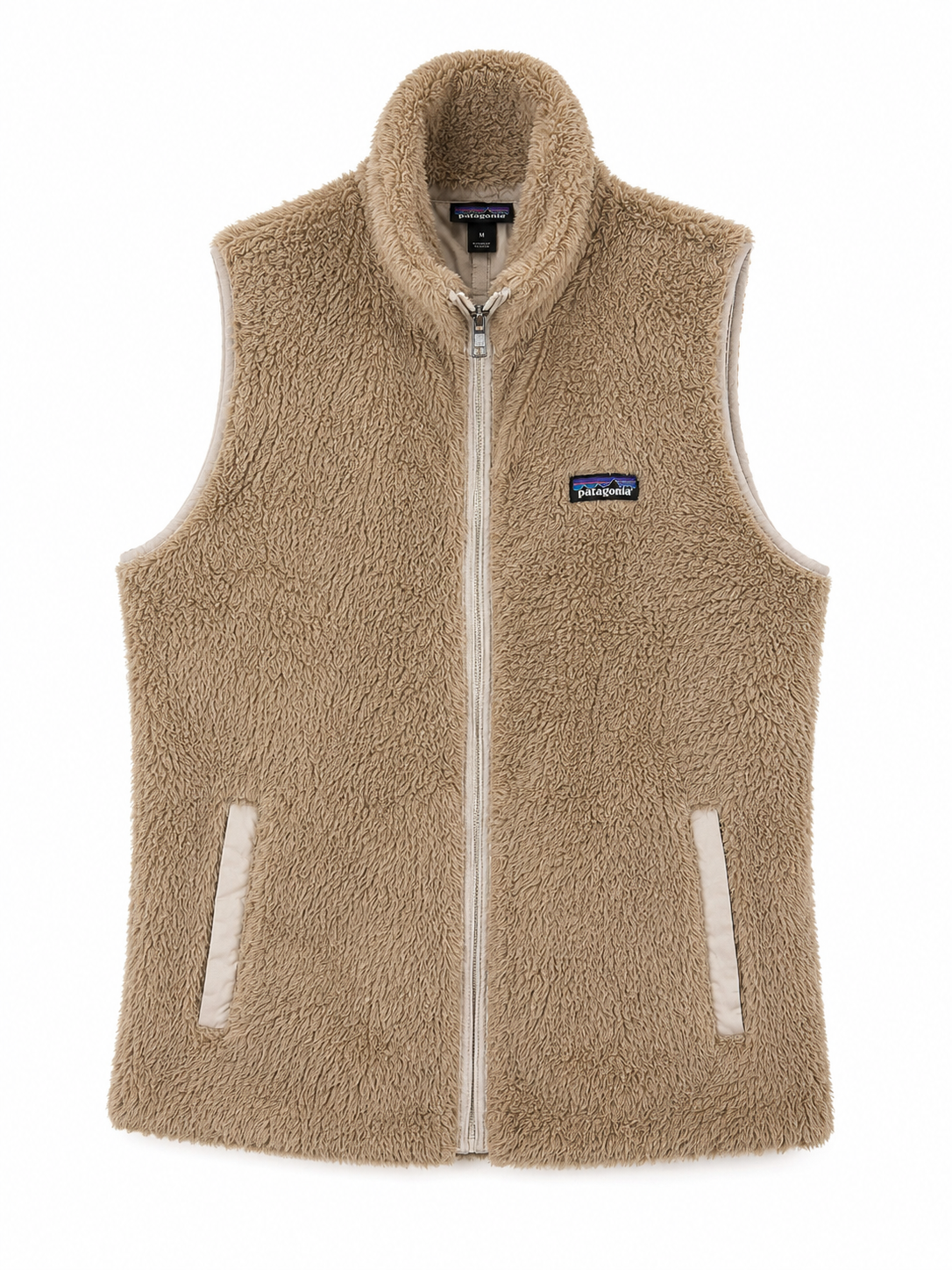 Patagonia Los Gatos Beige High-Pile Fleece Vest, Women's Medium