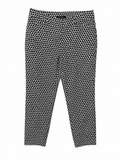 White House Black Market Black & Ivory Printed Slim Ankle Pants, Women's 8