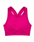 Shein Hot Pink Crisscross-Back Sports Bra, Juniors Small