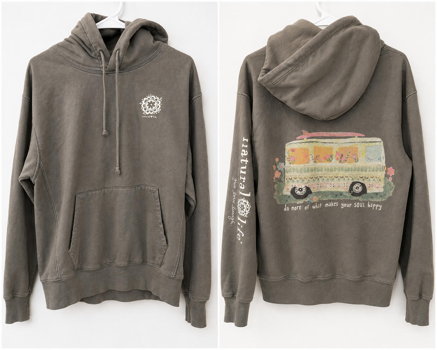 Natural Life "Do More of What Makes Your Soul Happy" Hoodie, Women's Medium
