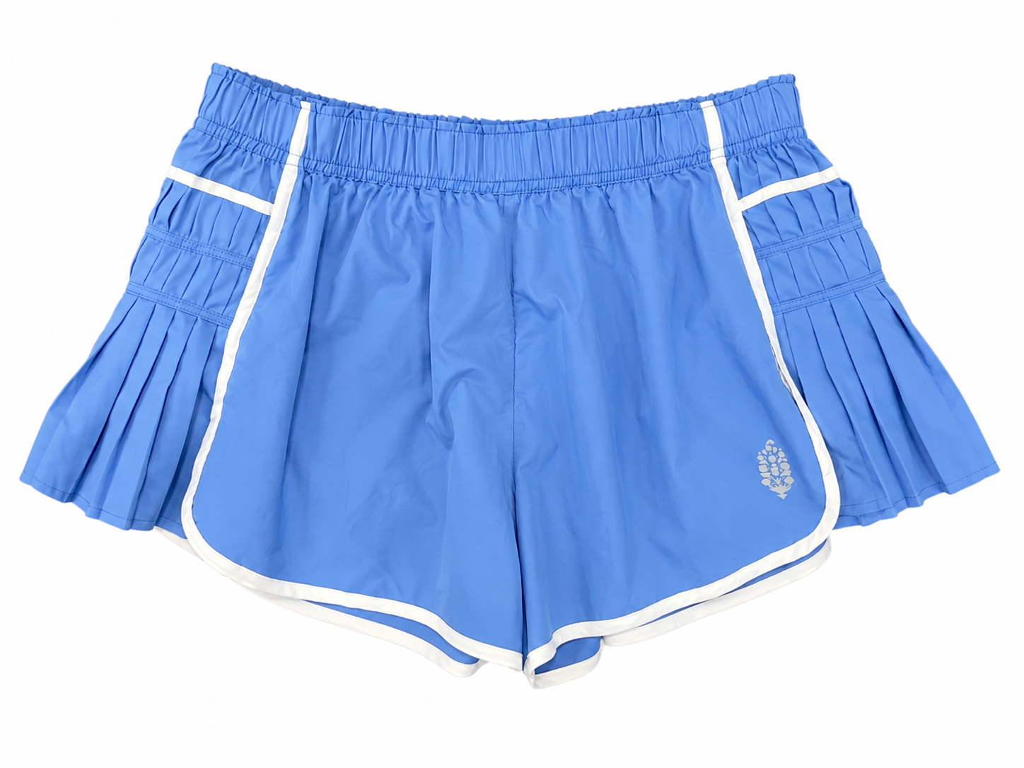 Free People Pleated Running Shorts | Blue, Women's Small