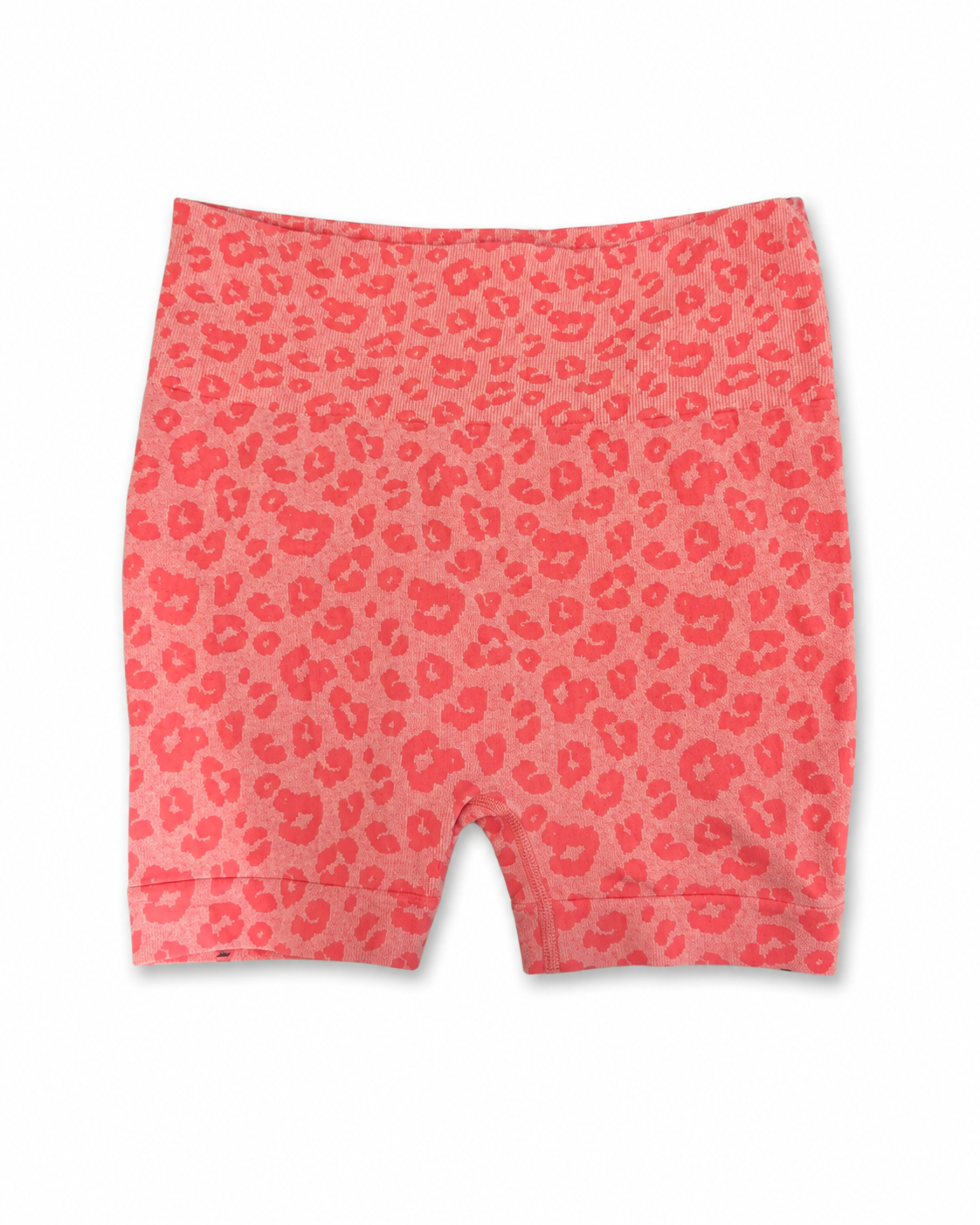 Shein Seamless Leopard Print Biker Shorts | Pink, Women's Small