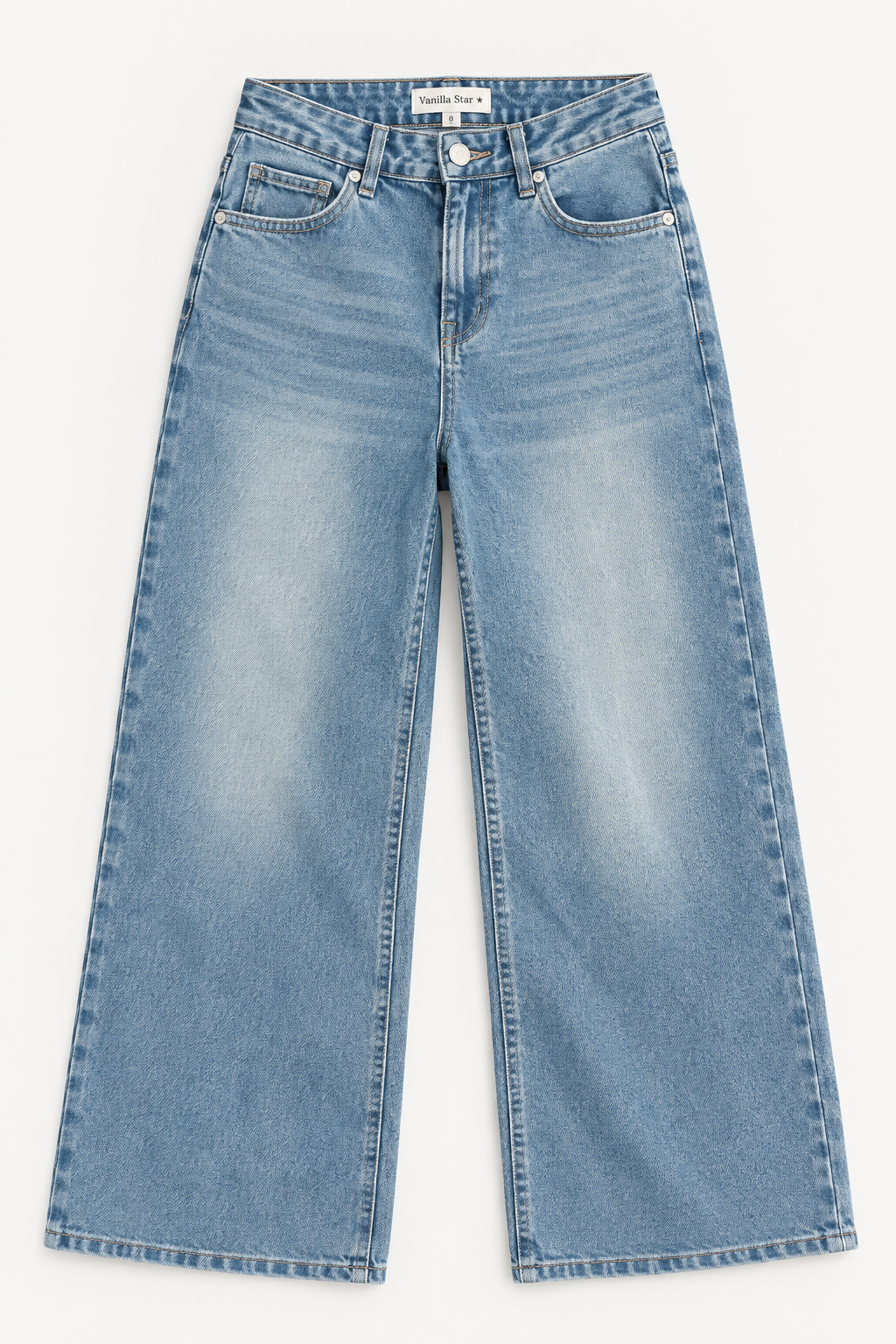 Vanilla Star High Rise Wide Leg Jeans | Light Wash, 0