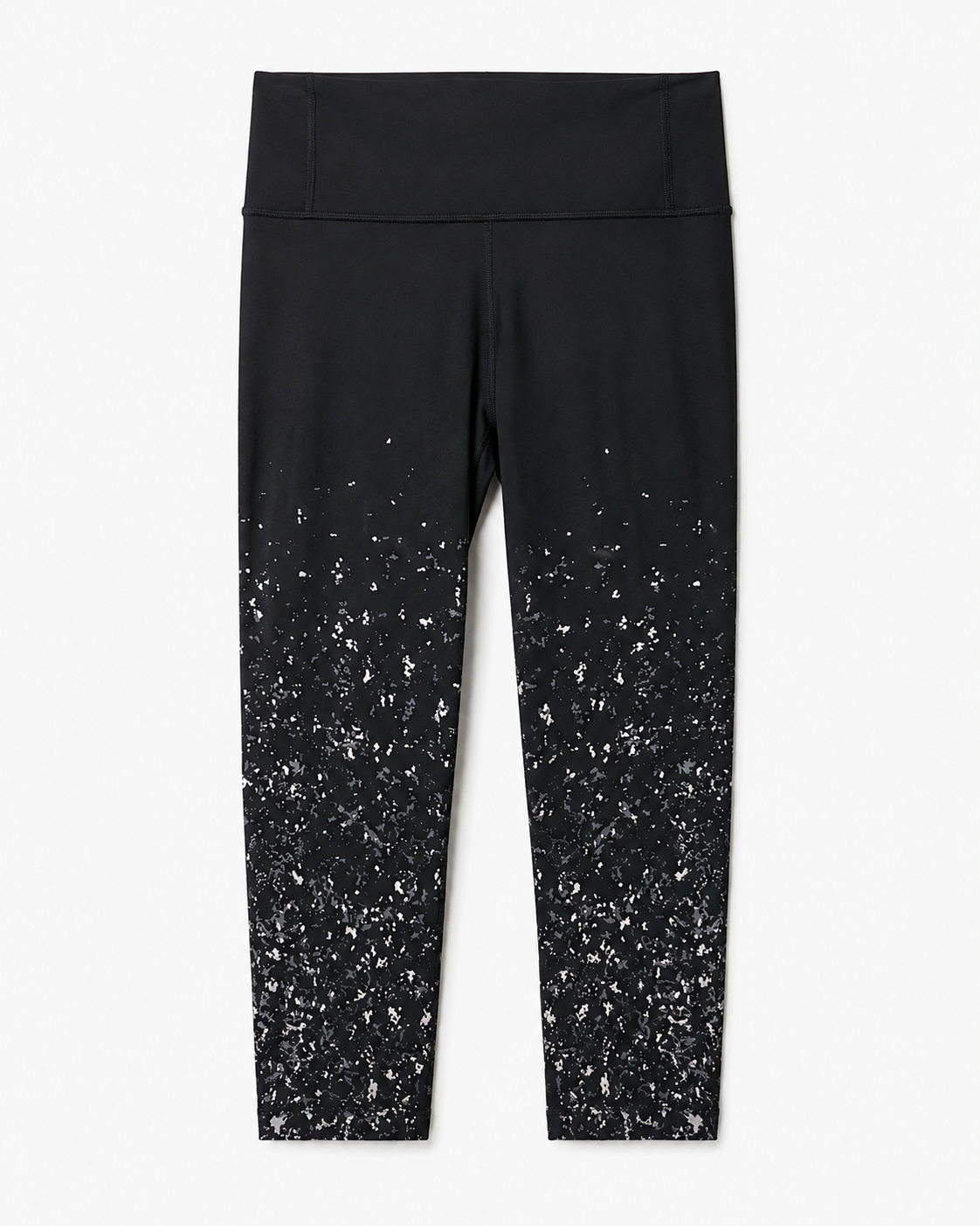 Lululemon High-Rise 7/8 Leggings, Black White Speckled Print, 10