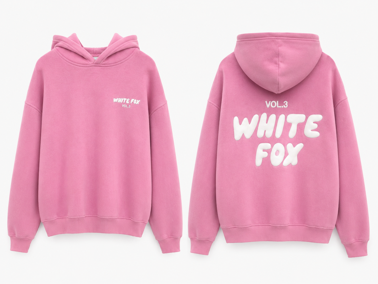 White Fox Vol. 3 Oversized Hoodie, Pink, XXS/XS