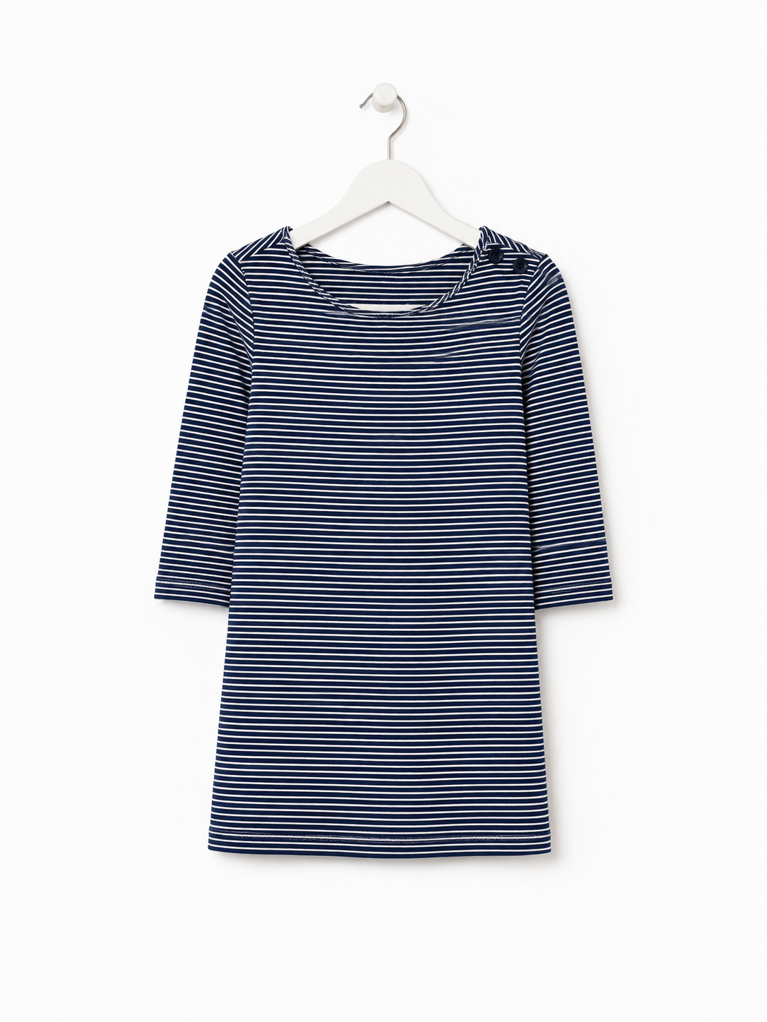 Vineyard Vines Navy, White Striped Knit Dress, Girls 10/12