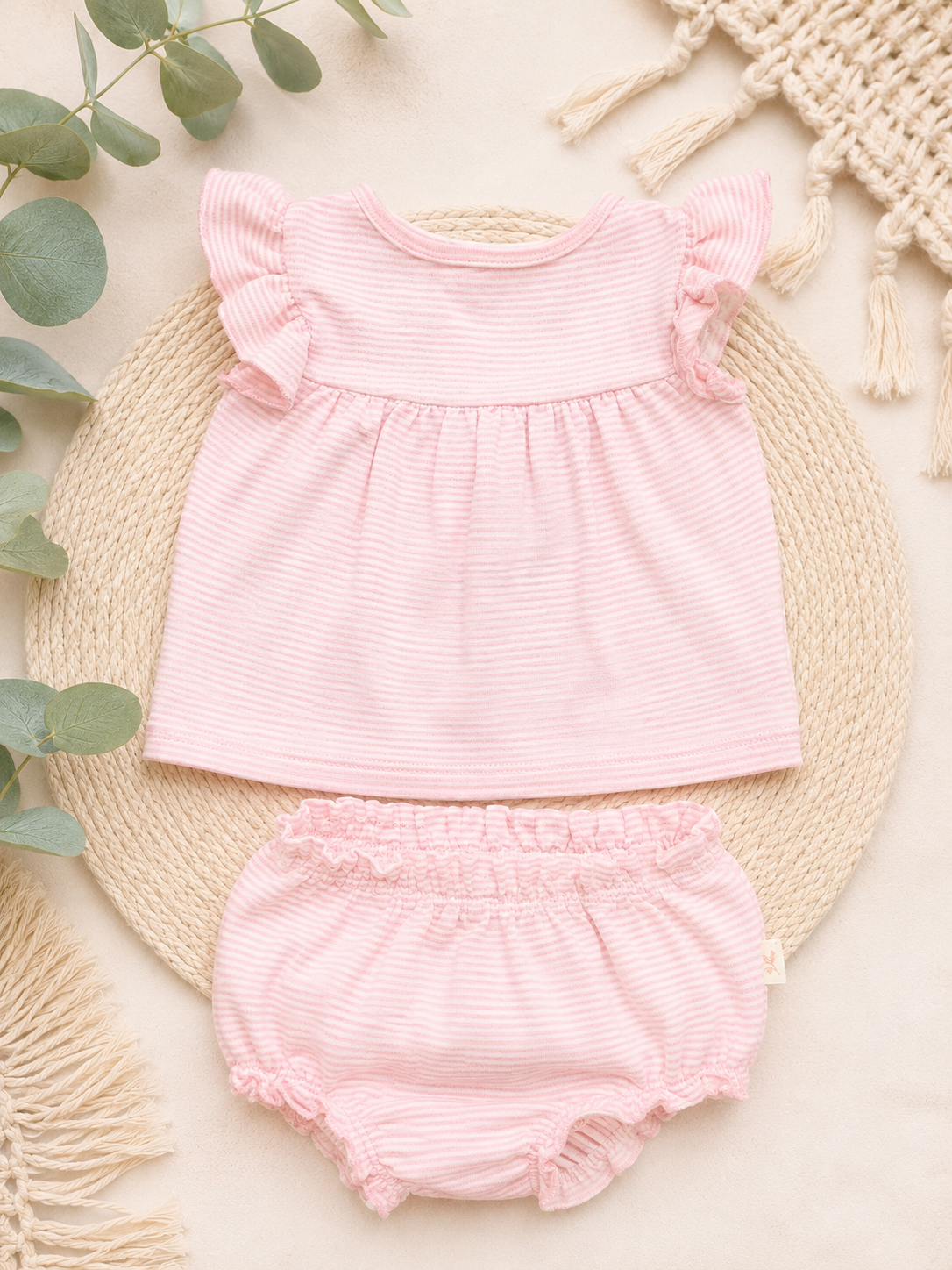 Carter's Pink Stripe 2-Piece Bloomer Set, 12 mo.