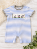 Busy Bee Smocks Smocked Cow Shortall, 24 mo.