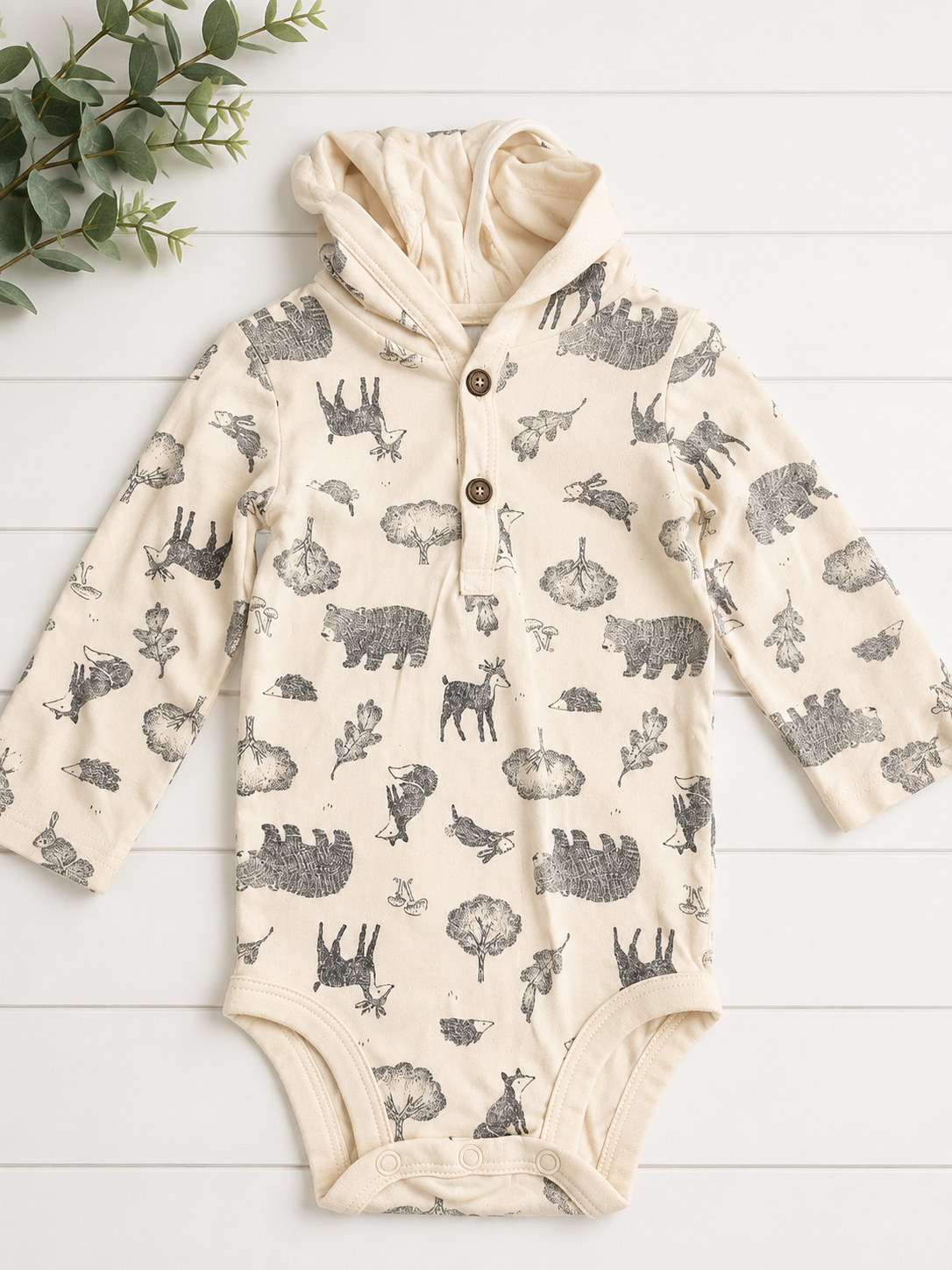 Carter's Woodland Hooded Bodysuit, 18 mo.